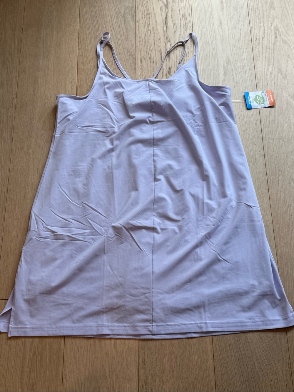 NWT Columbia Pleasant Creek Stretch Dress 2X Lavender Built-In Shorts Omni-Shade